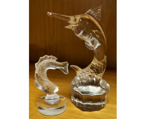 Pair of Lalique and Goebel Figures - both AF