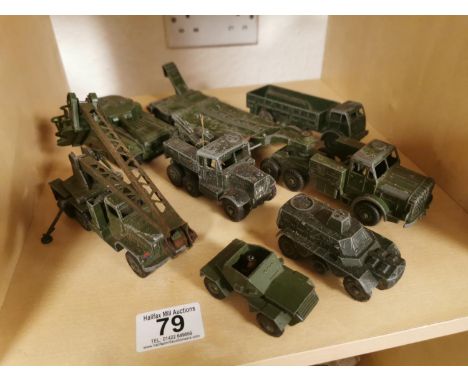 Set of Dinky Military Army Vehicles, Truck &amp; Car Die Cast Toys