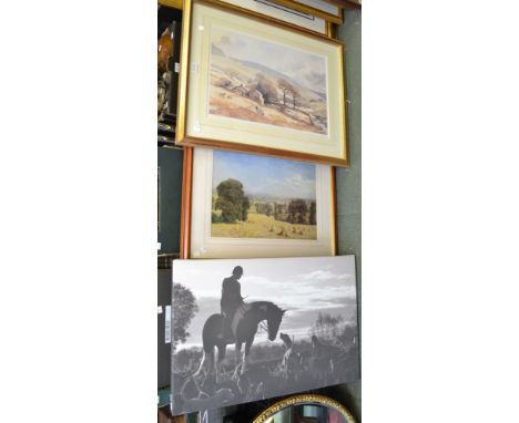 A signed &amp; numbered Logan print of a Lakeland scene, depicting Sheep, together with two other prints