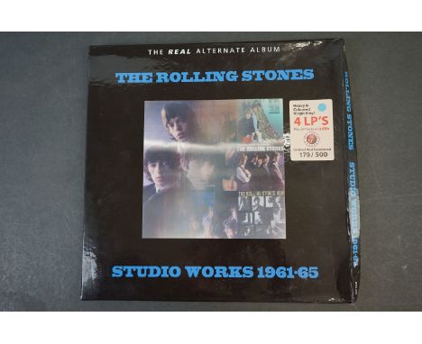 Vinyl - ltd edn The Real Alternate Album Rolling Stones Studio Works 1961-65 4 LP / 2 CD Box Set, heavy coloured vinyl, 179/5