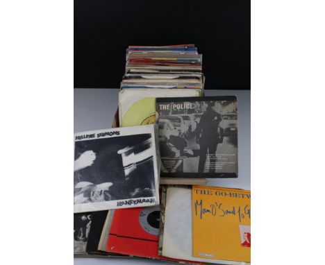 Vinyl - Punk / Pop / Indie collection of approx 90 45's to include The Rolling Stones, The Clash, The Jam, The Specials, Traf