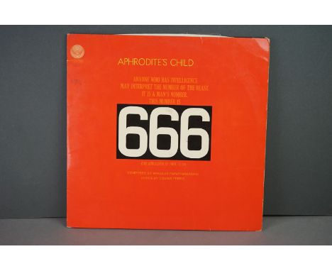Vinyl - Aphrodite's Child 666 (Vertigo 6673 001) gatefold, Vertigo swirl inners.  Sleeve VG with buffering, shelfwear, and cr