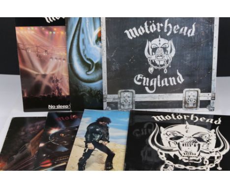 Vinyl - Motorhead 7 LP's to include Self Titled (WLK 2), No Sleep At All (GWLP31), Rock N Roll (GWLP14), Orgasmatron (GWLP1),