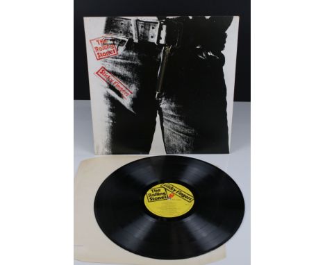 Vinyl - The Rolling Stones Sticky Fingers (COC 59100) zip sleeve, insert included.  Sleeve &amp; Insert EX, Vinyl VG 