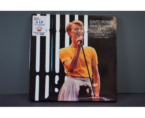 Vinyl - ltd edn David Bowie White Light 1978 Virgin Vinyl heavy coloured 4 LP 2 CD 1 DVD Box Set VVR021, 11/500, ex 
