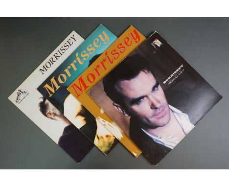 Vinyl - Morrissey 1 LP and 3 12" singles to include Vauxhall And I (Parlophone PCSD 148) inner present sticker removal damage