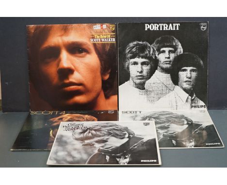 Vinyl - Five The Walker Brothers and Scott Walker LPs to include From The Brothers Portrait on Philips B277312 with insert, S
