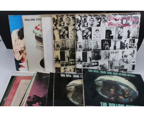 Vinyl - Around 22 The Rolling Stones LPs to with duplication, featuring Exile On Main St, Let It Bleed, Big Hits, Aftermath, 