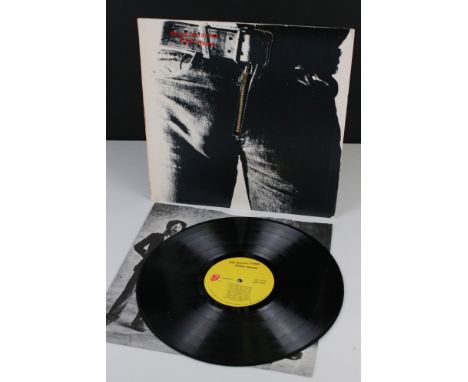 Vinyl - The Rolling Stones Sticky Fingers (COC 59100) Stereo, ATCO US pressing, inner sleeve has some creasing but is intact.