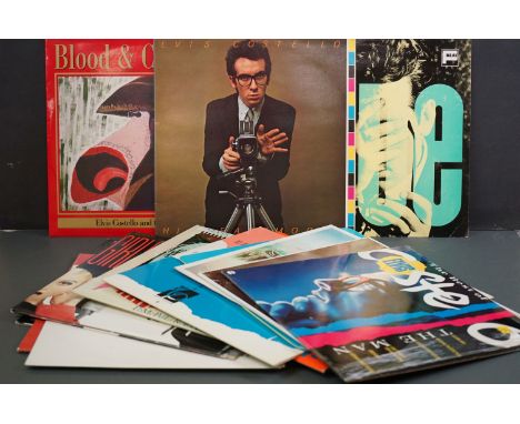 Vinyl - 13 Elvis Costello LPs to include and instore album white label sampler.  LPs include Girls Girls Girls Blood and Choc