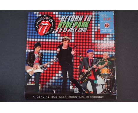 Vinyl - ltd edn The Rolling Stones Return To Hyde Park 'A Genuine Bob Clearmountain Recording' 3 LP / 2 CD Box Set, heavy col