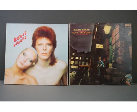Vinyl - David Bowie 2 LP's to include Ziggy Stardust (SF 8287) with lyric/picture inner sleeve, sleeve has buffering VG vinyl