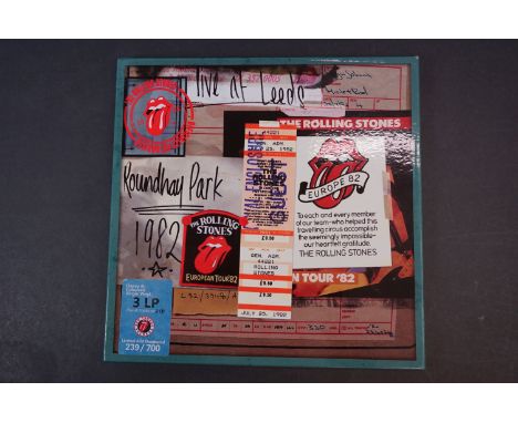 Vinyl - ltd edn The Real Alternate Album Rolling Stones Leeds July 25 1982 3 LP / 2 CD Box Set RTR 024, heavy coloured vinyl,