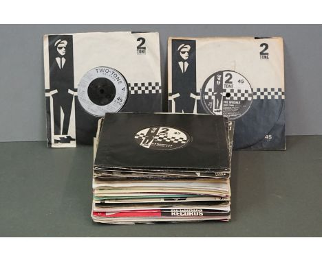 Vinyl - Two Tone / Ska singles including The Specials x 7 (featuring some first edition paper labels), Madness x 9, The Beat 