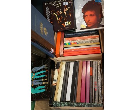 Vinyl - Around 38 Box Sets to include Bob Dylan, Classic Jazz, Phil Spector, Elvis, Buddy Holly etc, vg+ (two boxes) 