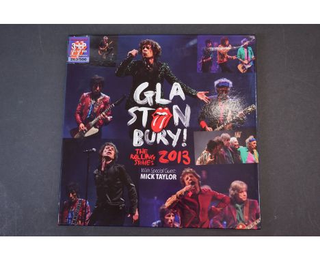 Vinyl - ltd edn Rolling Stones Glastonbury 2013 3 LP / 2 CD / 1 DVD Box Set RTR030, 180g coloured vinyl, 263/500, ex 