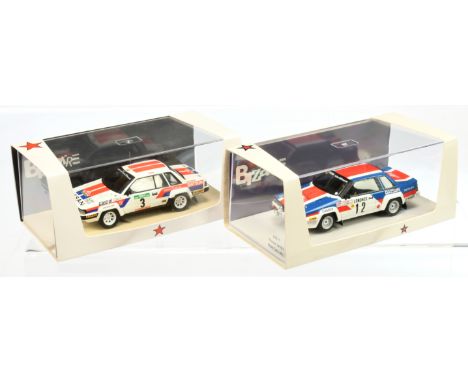 Bizarre 1:43 scale pair of models - (1) BZ242 Nissan Silva Portugal Rallye 1982; (2) BZ217 Nissan 240RS Monte Carlo 1983 - Mi