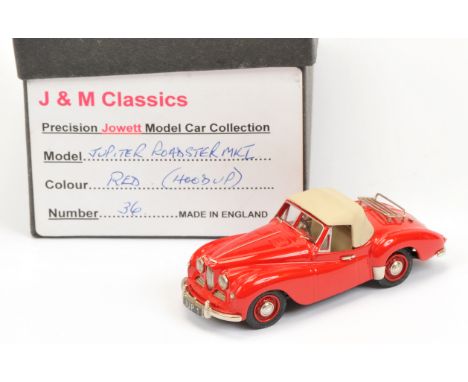 J&amp;M Classics Jowett Jupiter Roadster MKI - Red body, hood up - Number 36 - Mint in Near to Mint box.