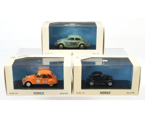 Norev (1/43 Scale) a group of models to include SIMCA 5 Rally de Monte-Carlo 1938 plus others similar (see photo) - Mint in M