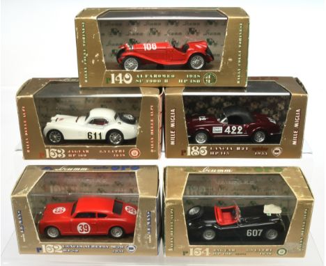 Brumm (Italy) 1/43rd scale a boxed group of models - Including MOBRR 164; Lancia B24 Spider HP 115 1955 plus others similar (