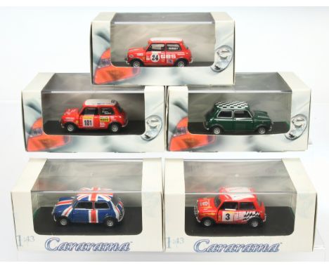 Cararama group of Mini Cooper 1:43 scale models - Mint in mint boxes. (5)