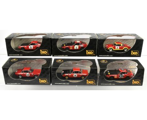 Ixo Models (1/43 Scale) group of Rally cars - Including RAC044 Datsun 240Z #11 winner Safari Rally 1971; RAC 097 Lancia Fulvi