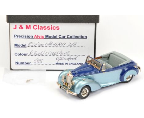 J&amp;M Classics Alvis TC21 100 grey lady D/H - light and dark blue body, number 588 - Mint in Near to Mint box.