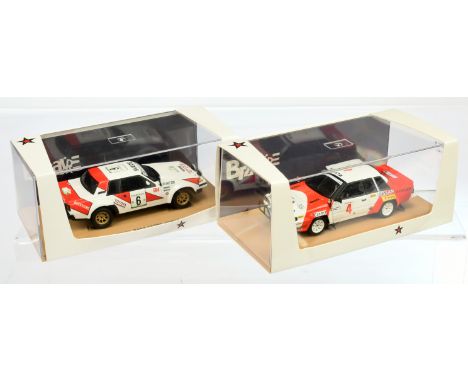 Bizarre 1:43 scale pair of models - (1) BZ33338 Nissan 240RS#4 Safari 1985; (2) BZ398 Toyota 2000GT Ivory 19822nd - Mint in M