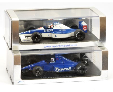 Pair of Spark racing models - 1:43 scale, Licensed by Tyrrell promotions Ltd - S 1698 Tyrrell 019 Monaco GP 1990 plus others 