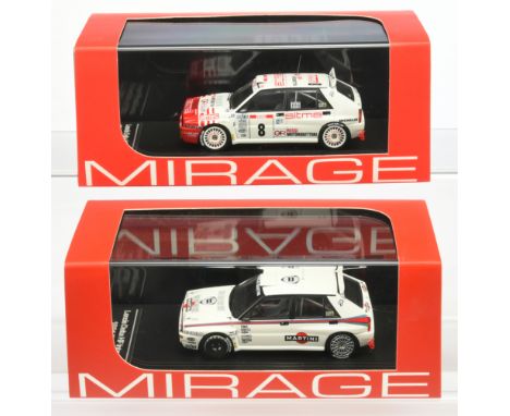Pair of Mirage model cars - Lancia Delta HF Integrale 1991 8222 plus other similar (see photo) - Mint in Mint boxes (2)