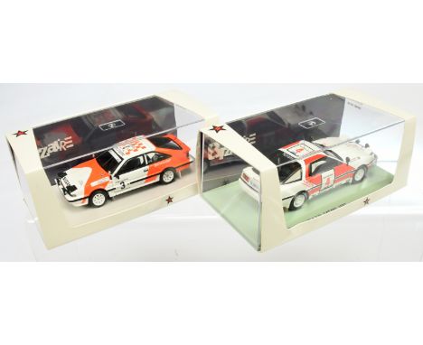 Bizarre 1:43 scale pair of models - (1) BZ219 BZ Toyota Supra Safari 1987#4; (2) BZ394 Nissan 200SX Rally - Mint in Mint boxe