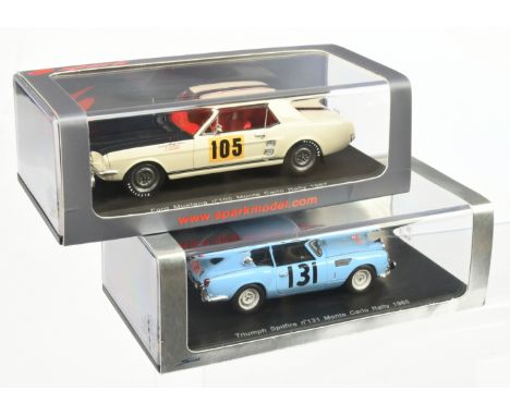 Pair of Spark model Rally cars - S1404 Triumph Spitfire 131 Monte Carlo Rally 1965 plus others similar (see photo) - Mint in 