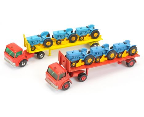 Matchbox King Size and Super King Trucks with 39c Ford Tractor Regular wheels - Excellent to Excellent Plus unboxed. (8)