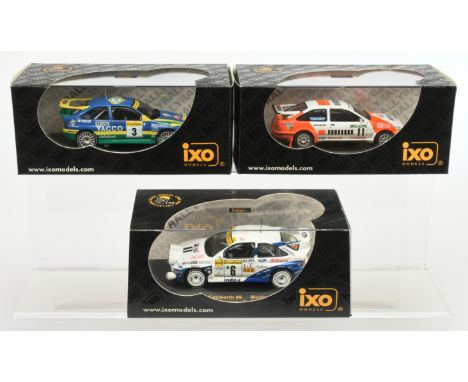 Ixo Models (1/43 Scale) group of Ford cars - Including RAC110 Ford Sierra RS Cosworth 11# Rally Portugal 1987 plus others sim