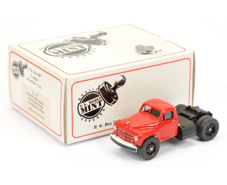 US Model Mint No.US27 Studebaker 1950 Semi Tractor finished in red, black, white trim. Mint including box.