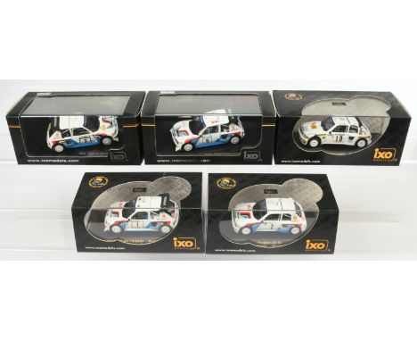 Ixo Models (1/43 Scale) group of Peugeot 205 - Including Peugeot 205 #2 A.Vatanen -T Harryman winner Monte Carlo 1985 plus ot