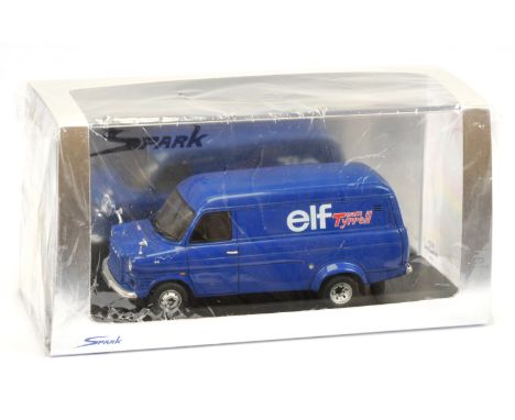 Spark model Minimax S0276 Ford Transit Tyrrell 1974, "elf Tyrrell Team", Ford official Licensed product - Mint in Mint box.