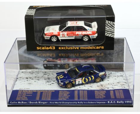 Pair of Rally cars - (1) Trofeo scale 43 Audi Quattro Wurz/Brandstatter Safari 1984 Limited edition 250; (2) Collin McRae/Der