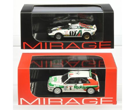 Pair of Mirage model cars - Lancia Stratos 17 1976 Safari plus others similar (see photo) - Mint in Mint boxes. (2)
