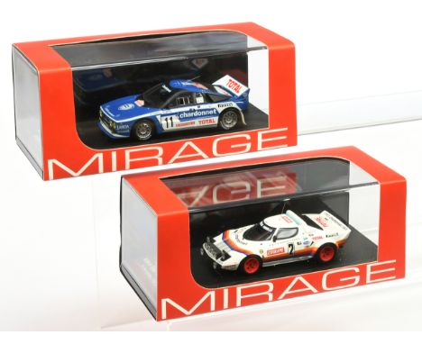 Pair of Mirage model cars - Lancia 037 Rally 1984 Tour de Corse 8198 plus other similar (see photo) - Mint in Mint boxes. (2)