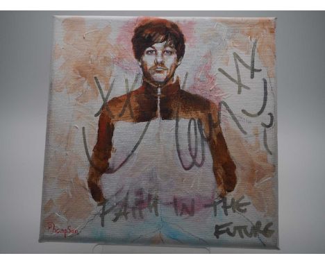 Louis Tomlinson signed canvas with artwork by Pete Thompson - What can be said about this. A huge star in his own right after