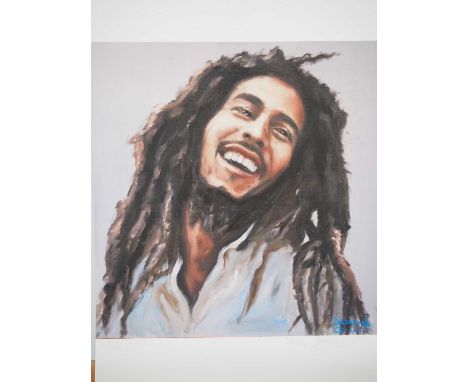 Dhanraz Ramdharry - BOB MARLEY - 20/100 signed and hand numbered limited edition print from original art - 16.5" x 11.5" - PR