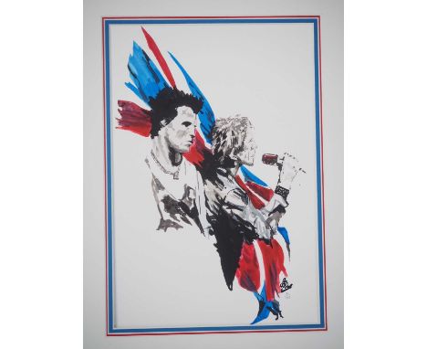 IN THE BAND - unknown artist - hand numbered 2/100 limited edition print - 10.5" x 15.5" in a 15" x 20" mount - PROVENANCE: D