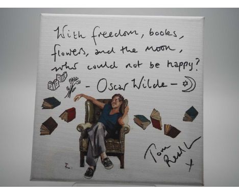 Tom Read Wilson signed canvas with artwork added by Will Rochfort - Wordsmith, Actor, Singer and presenter, Tom Read Wilson  
