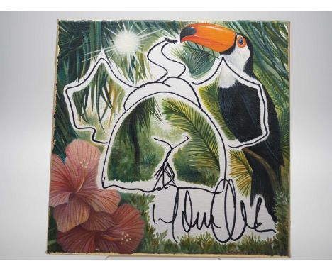 Martin Clunes OBE DL signed canvas with artwork added by Cat Randall - Martin Clunes drew the Elephants Bottom and the artist