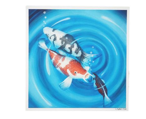 M. Stafford 'COY CARP' -  hand signed and numbered 40/250 limited edition print of a commissioned painting now on display on 