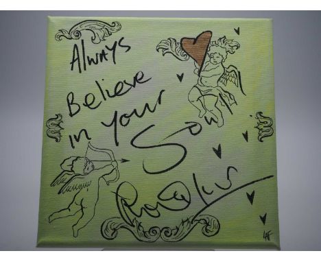 Martin Kemp signed canvas with artwork added by Laura Fisher - Singer, actor, Spandau ballet hottie &amp; DJ! A man of many t
