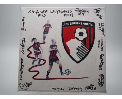 AFC Bournemouth women's team - One of three canvases signed by the entire AFC Bournemouth Women's Team - 2022/23 Season - Thi