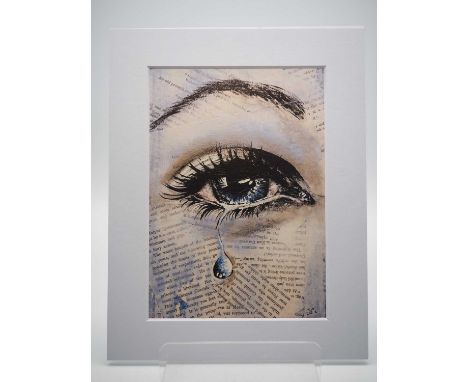 Suzanne Phillips 'TEARDROP' -  print - 5" x 7" in a 7" x 9" mount - PROVENANCE: Donated to and sold on behalf of Macmillan Ca