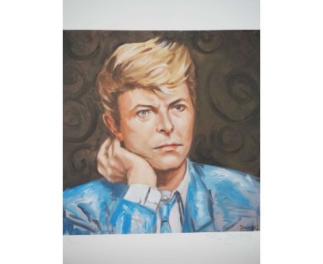 Dhanraz Ramdharry - DAVID BOWIE  - 9/100 signed and hand numbered limited edition print from original art - 16.5" x 11.5" - P